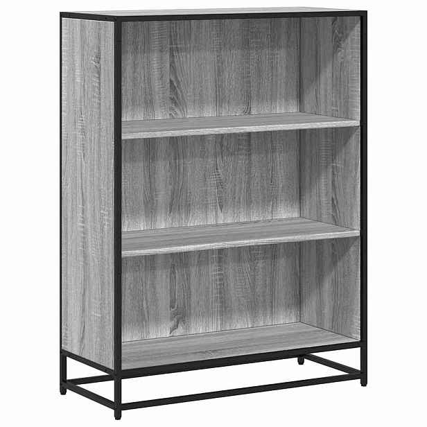 vidaXL Knihovna šedá sonoma 80,5x35x107,5 cm kompozitní dřevo