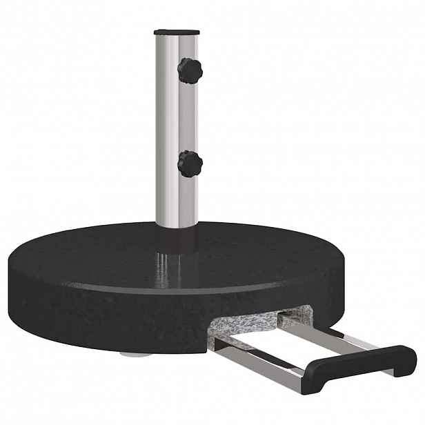vidaXL Základna pro slunečník 29 kg Černá Žula Kulatý