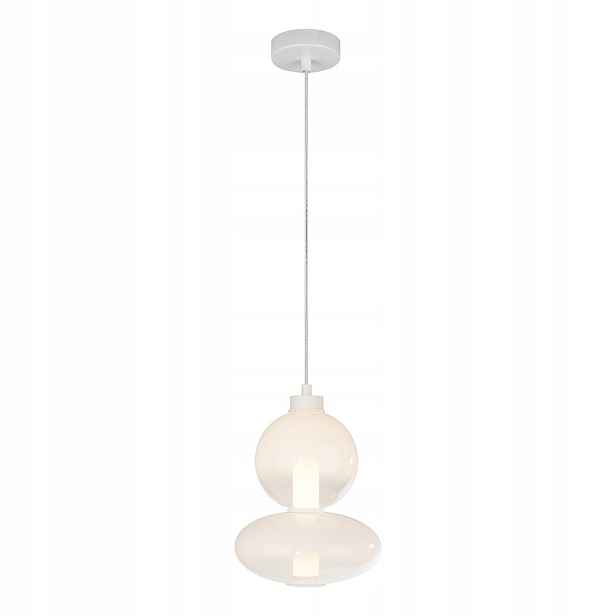 Závěsná lampa art deco bílo-zlatá Led 12W Daphne Milagro