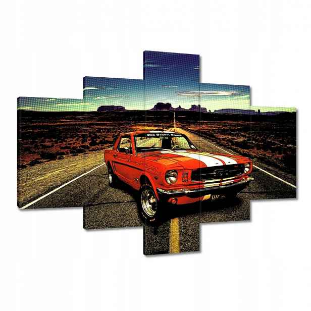 Obrazy 100x70 Červený Ford Mustang