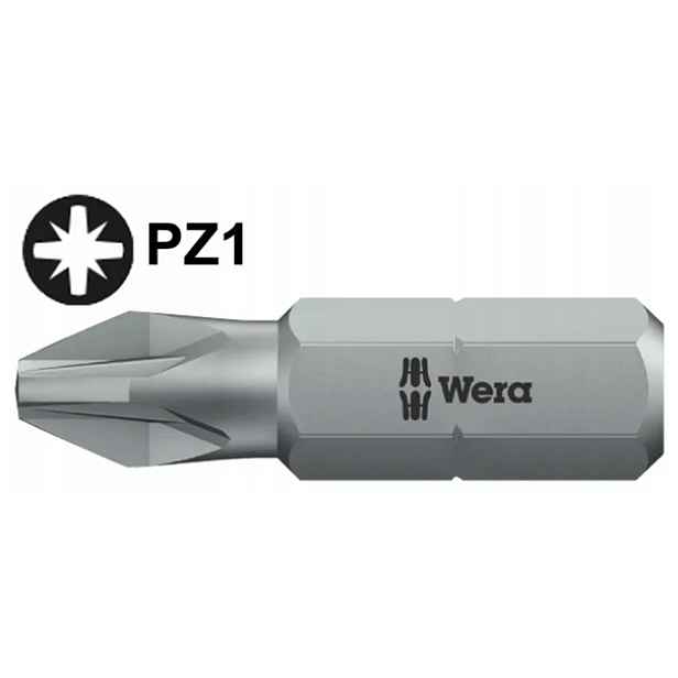 Bit PZ1 x 25 mm 1/4" křížový Pozidriv 855/1 Z 072080 Wera