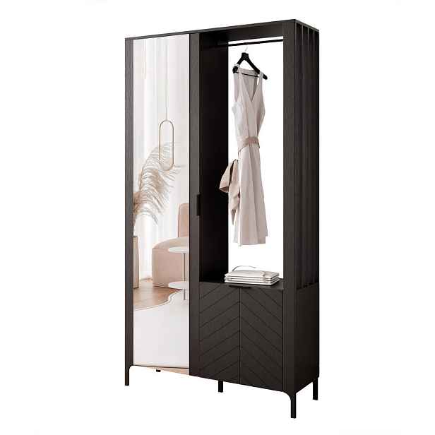 Idohome ŠATNA LORIEN 105/33/197 cm, černá