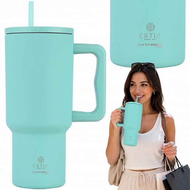 Termohrnek S Rukojetí 900 ml Velký Na Vodu horké Nápoje 6-12 h