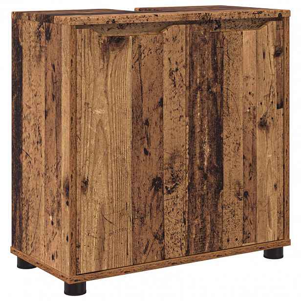 vidaXL Koupelnová skříň pod umyvadlo Staré dřevo 60 x 30 x 60 cm