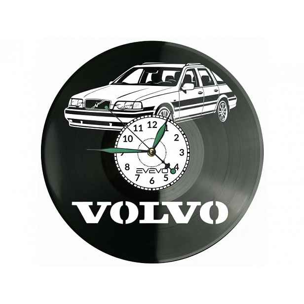 Volvo Dárek Originální dekorace do domu, hodiny z vinylové desky
