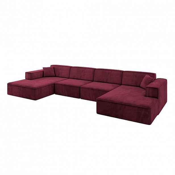ALTDECOR SEDACÍ SOUPRAVA IREA-U2-v4 – 386 x 165 x 77 cm, bordó