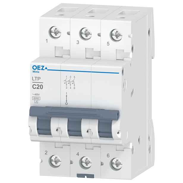Jistič OEZ LTP-20C-3 6 kA C 20 A