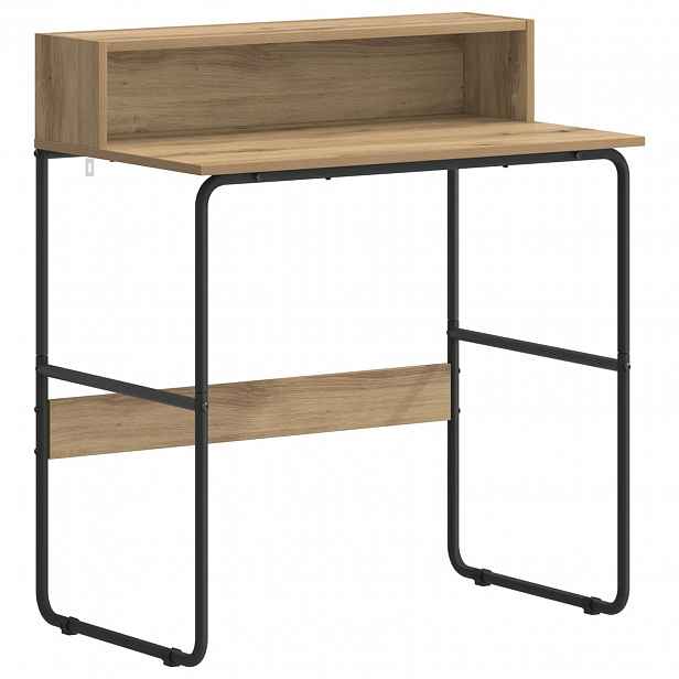vidaXL Stůl s úložným prostorem Dub artisan 80 x 50 x 91 cm