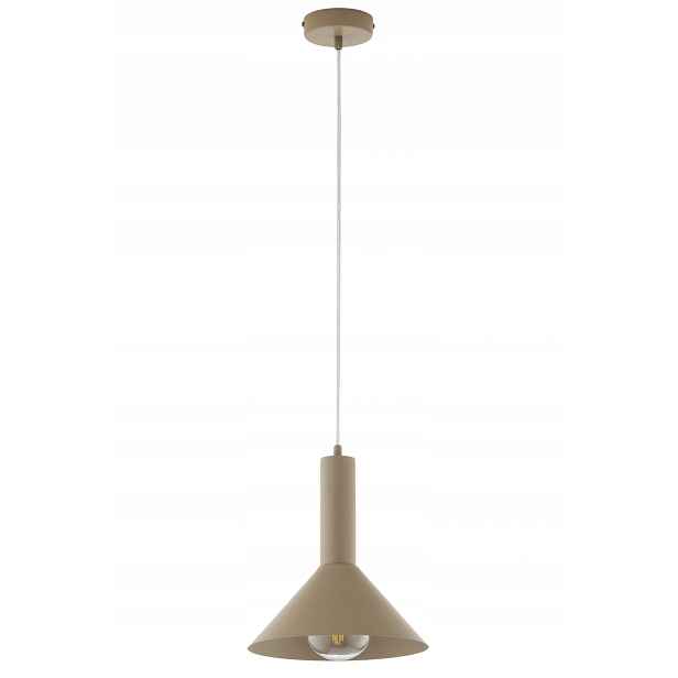 Závěsná lampa minimalistická béžová kužel 1xE27 15W Vitrum Sigma Lighting