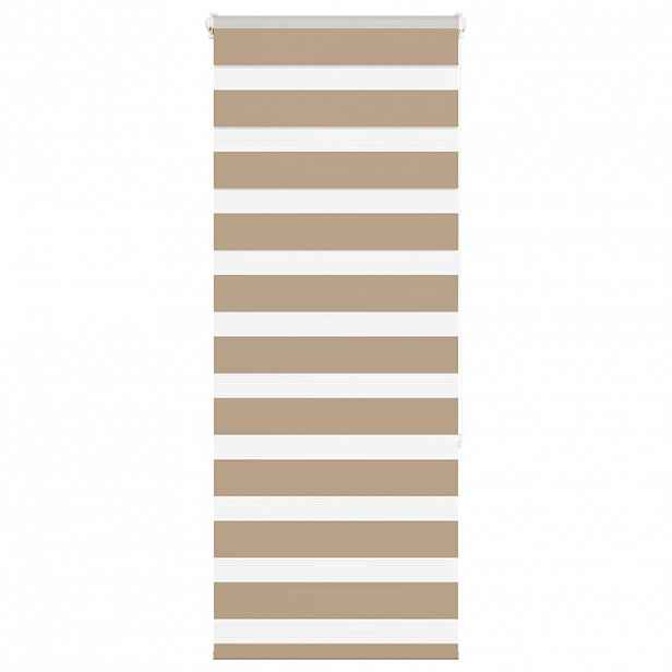 vidaXL Zebra roleta pískově hnědá šířka látky 60,9 cm polyester