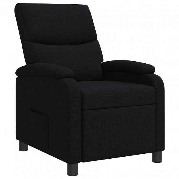 vidaXL Křeslo s funkcí ležení Černá Textil