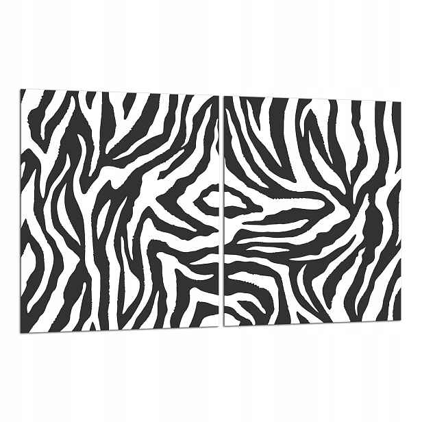 7v1 2x Ochranná Skleněná Deska Na Sporák 40x52 Zebra