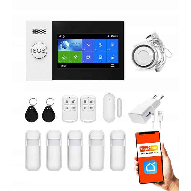 Bezdrátový Gsm WiFi alarm polština Tuya Smart