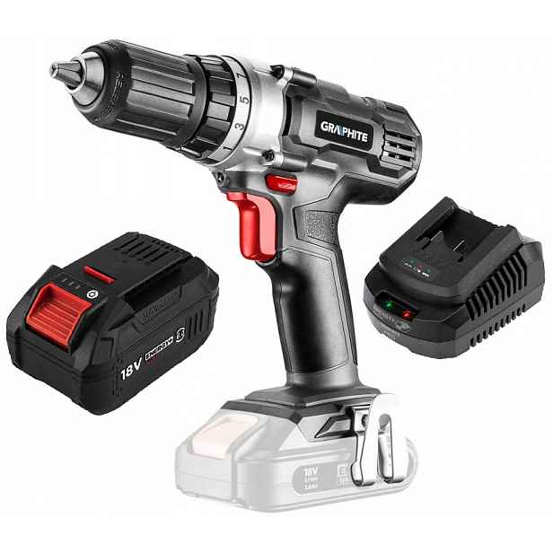 Graphite Aku Vrtačka 58G006 Energy+ 18V Akumulátor 6AH Nabíječka Set