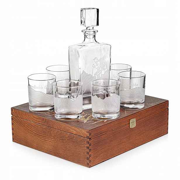 Sada na whisky 6+1 Polské Hory karafa a sklenice v krabičce (nova)