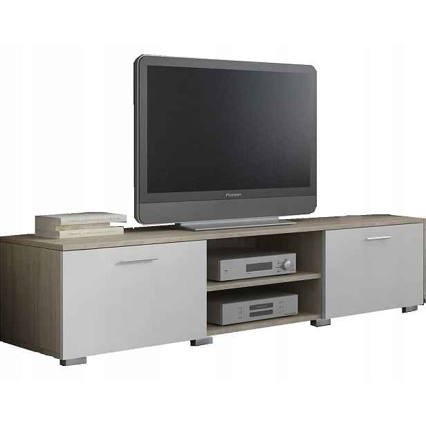 Tv stolek Roma 150cm bílá dub sonoma komoda Per