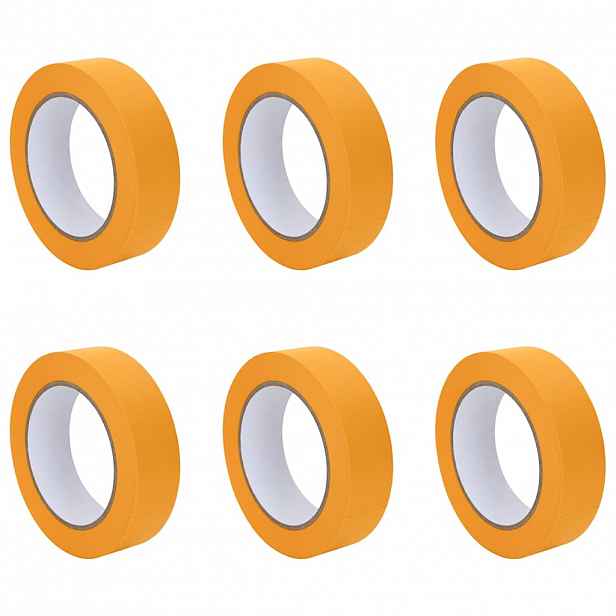 vidaXL Maskovací pásky pro malíře 6 ks Žlutá 30 mm x 50 m Papír