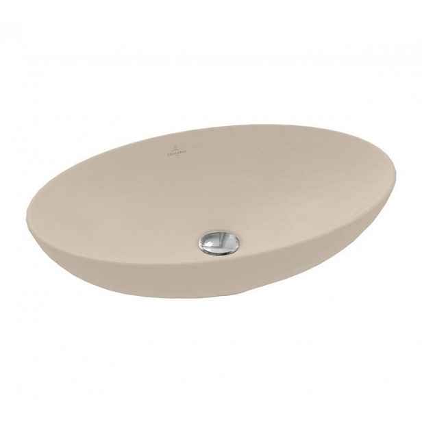 Villeroy & Boch Loop&Friends - Umyvadlo na desku, 56x38 cm, s přepadem, CeramicPlus, Almond 4A4700AM