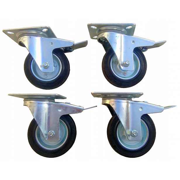 Kolečko 100 mm kolečka brzda sada 4 ks