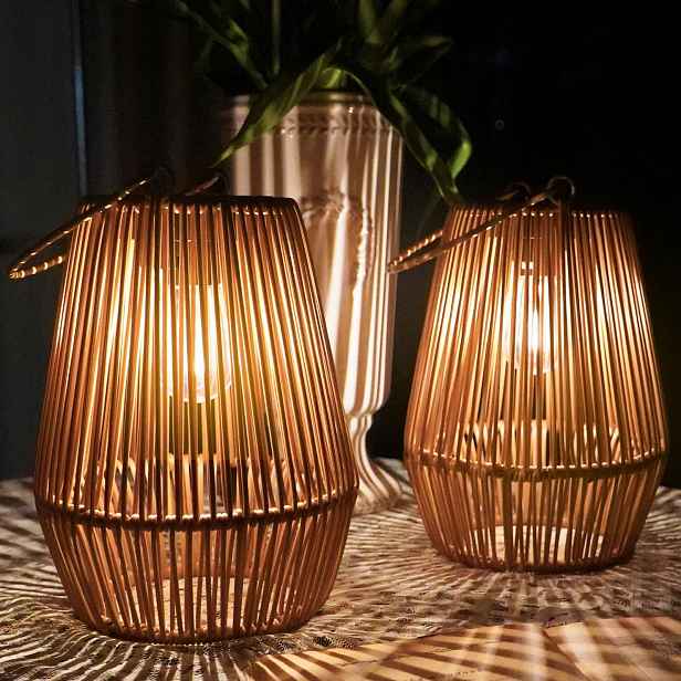 Kagoling Venkovní solární lampy 2 kusy Boho Led Terasa Zahrada Balkon