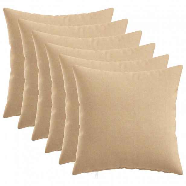 vidaXL Povlak na polštář 6 ks HEERLEN Krémová 30 x 30 cm Textil