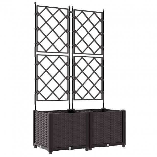 vidaXL Zahradní pěstebník 2 ks Hnědá 80 x 40 x 143 cm PP