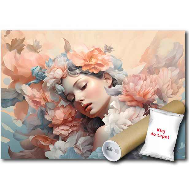 Vinylová fototapeta Žena s květinami 152x104