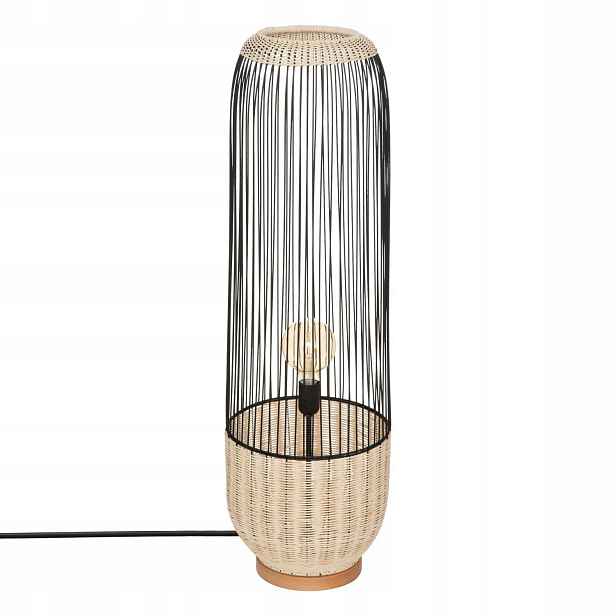Podlahová Lampa boho Anea, ratan a kov, výška 95 cm