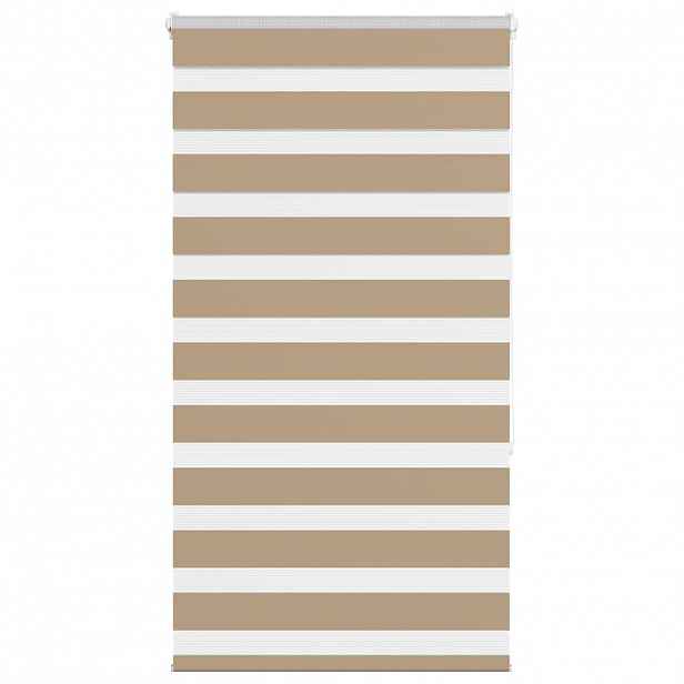vidaXL Zebra roleta pískově hnědá šířka látky 70,9 cm polyester
