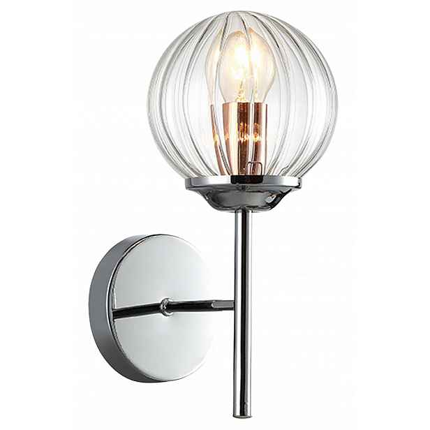 Chromové skleněné nástěnné svítidlo E14 Best Candellux
