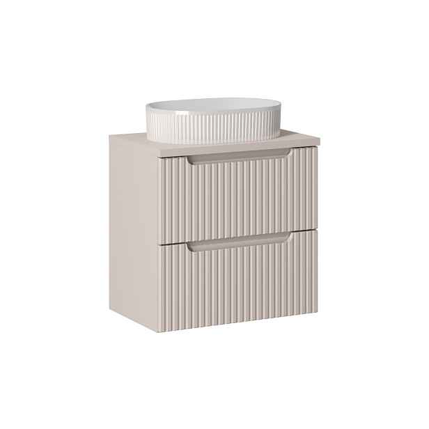 Comad Závěsná skříňka Nova Cashmere Beyond II s deskou a umyvadlem 60 cm kašmírová