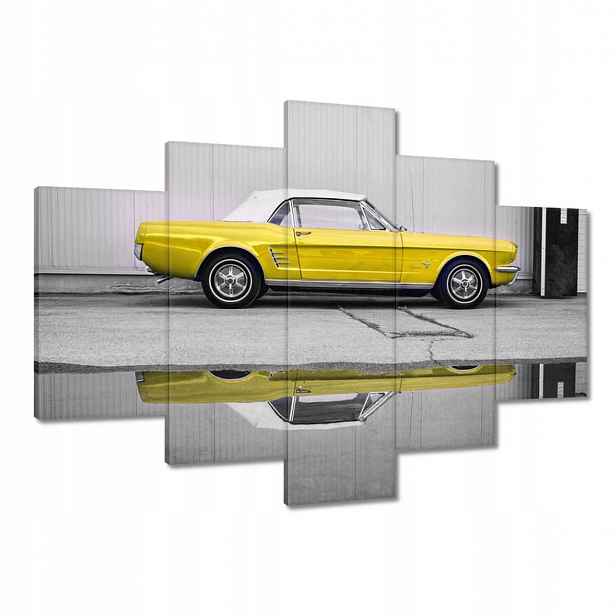 Obrazy 150x105 Žlutý Ford Mustang Usa