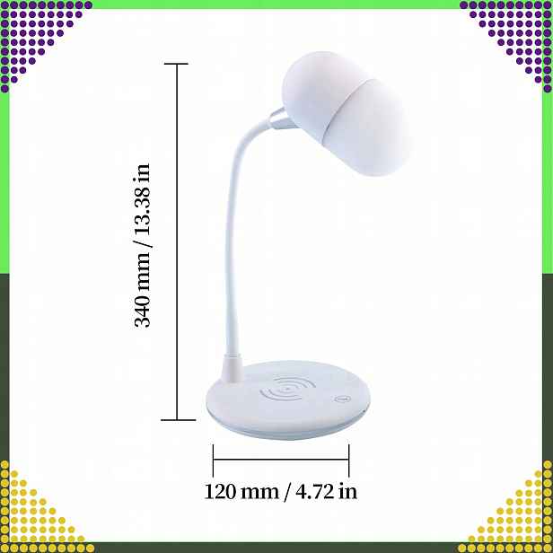 Stolní lampa Noční Indukční nabíječka Bluetooth reproduktor Školní výuka