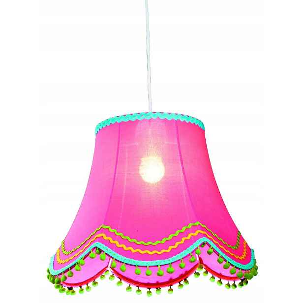 Závěsná stropní Lampa Abažur 1X60W E27 Růžová