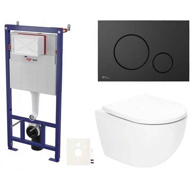 Závěsný wc set do lehkých stěn / předstěnová SAT Fusion SIKOSSTORFU68