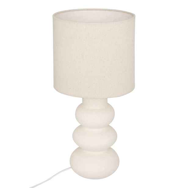 Keramická Stolní Lampa Ø20x42 CM Bílá Do Obývacího Pokoje Na Stůl Závit E14