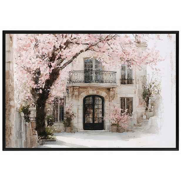 Plakát Rámeček Aluminium Krajina Francie Provence Dům Vila Dřevo 60x40