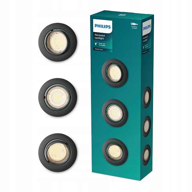 3x Halogenové podomítkové Led svítidlo GU10 s pohyblivou funkcí Peridot Philips