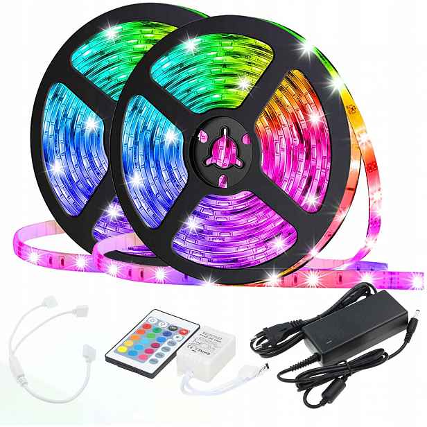 Rgb páska 150 Led 10 m Dálkový Ovladač Set Premium