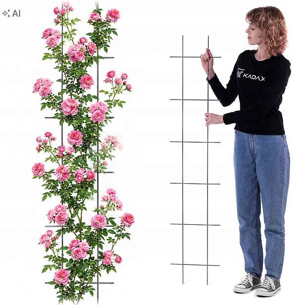 Zahradní Mřížka 30x150 cm Kovová Pro Květinové Rostliny Žebřík Na Popínavé Rostliny Silná
