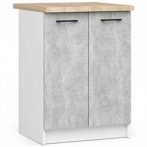 RAUMHIRSCH FURNITURE SPODNÍ SKŘÍŇ Bílá, beton 85/60/46