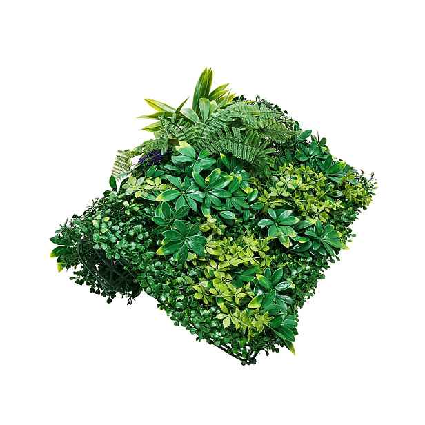 Umělá rostlinná stěna 8 ks prémiová zelená 50 x 50 cm živý plot sada