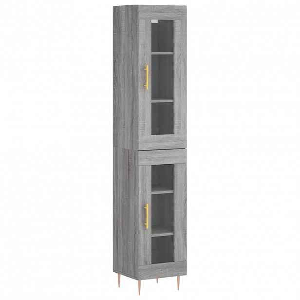 vidaXL Skříň highboard šedá sonoma 34,5 x 34 x 180 cm kompozitní dřevo