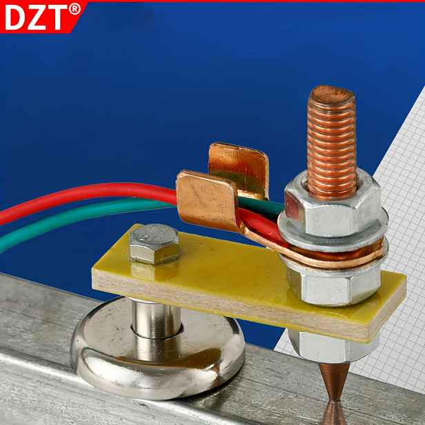 TEMU 1ks Vysokopevnostní Magnetický Svářečský Držák – Ruční Nesvorkový Bodový Svařovač s Uzavírací Svorkou, Odolná Kovová Konstrukce pro Opravy Aut,