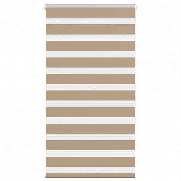 vidaXL Zebra roleta pískově hnědá šířka látky 80,9 cm polyester