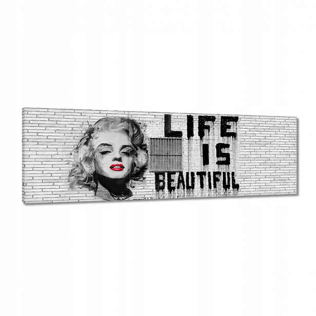 Obrazy 120x40 Banksy Life jsou krásné