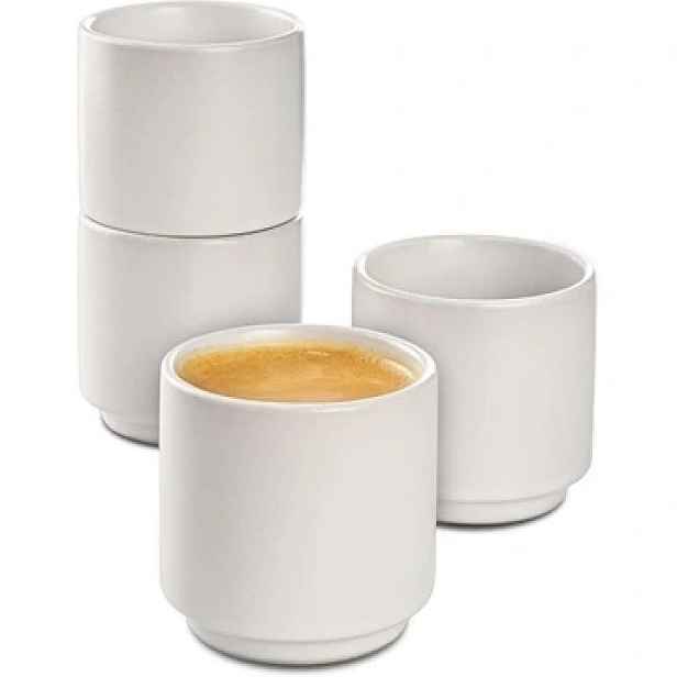 Cosumy Sada 4 Bílých Keramických Šálků Na Espresso 190 ML