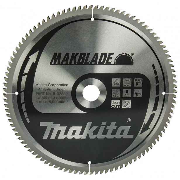 Makita - Pilový kotouč na dřevo, 305x30 mm, 100 zubů B-32889