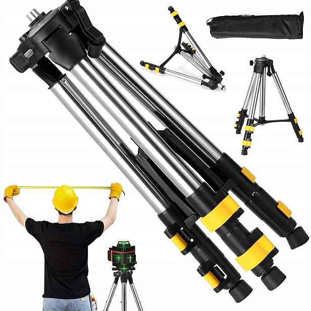 Rozpěrná Tyč Pro Laser 120 CM Teleskopická Tyč Stativ Pro Úkosy Libela