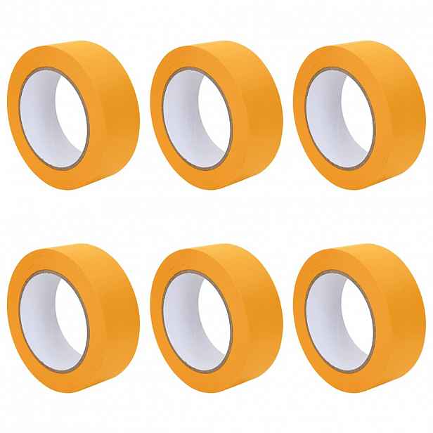 vidaXL Maskovací pásky pro malíře 6 ks Žlutá 38mm x 50m Papír